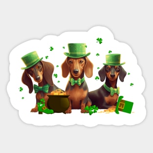 My Dachshund Is My Lucky Charm St Patricks Day Sticker